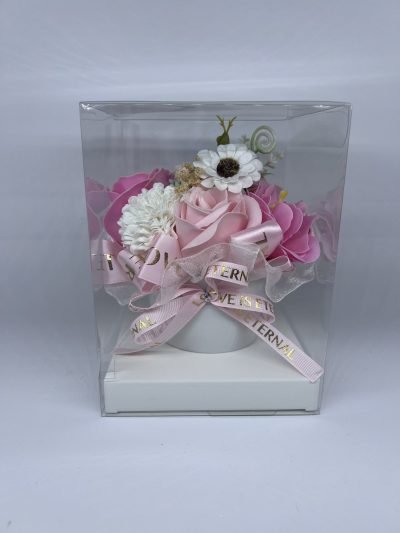 Flowe Box w doniczce Jasno Rózowy