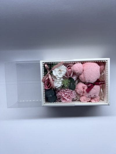 Flower box z ręcznikiem Mały Różowy - obrazek 2