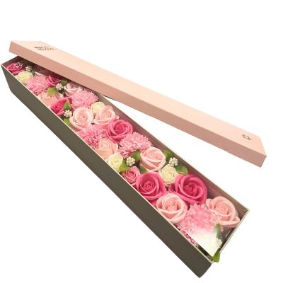Bardzo Długi Mydlany Flower Box - Różowy
