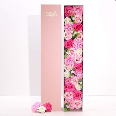 Bardzo Długi Mydlany Flower Box - Różowy - obrazek 4