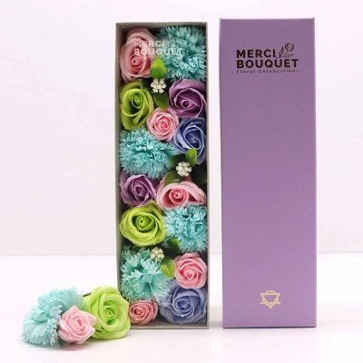 Długi Mydlany Flower Box - Niebieski - obrazek 2