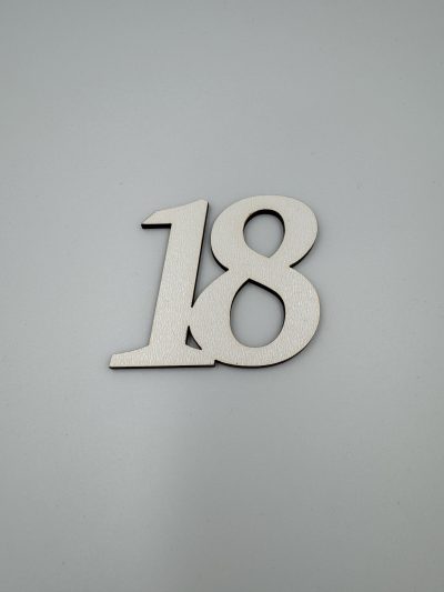 Topper "18" biały - wzór 2