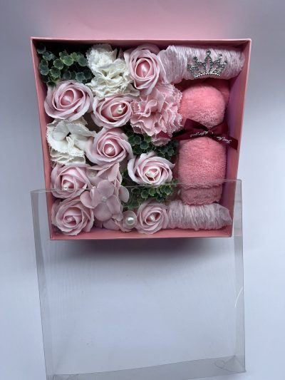 Flower box z ręcznikiem Duzy Różowy - obrazek 3