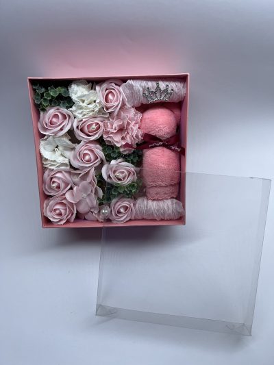 Flower box z ręcznikiem Duzy Różowy - obrazek 2