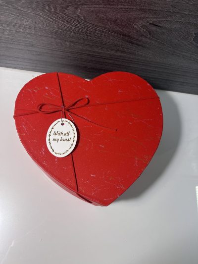 Pudełko serce z motywem kresek - zestaw 3 szt. - obrazek 3