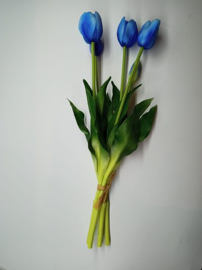 Tulipany Silikonowe niebieski pęczek (5 szt.) - obrazek 2