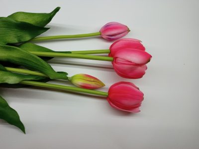 Tulipany Silikonowe Różowy - Pęczek po 5 szt. - obrazek 2