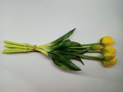 Tulipany Silikonowe Żółty - Pęczek po 5 szt. - obrazek 2